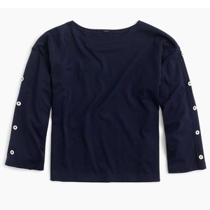 🍃SALE🍃J. Crew navy blouse with buttons
